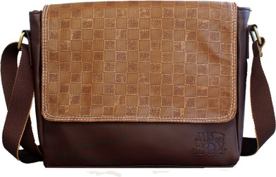 

JaisBoy Boys & Girls Casual Brown PU, Silicon Sling Bag
