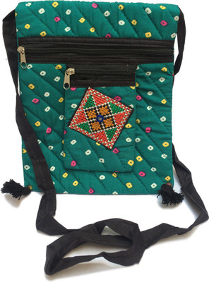 

HS Bag's Women Casual Green Cotton Sling Bag