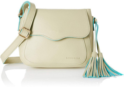 

Kanvas Katha Women Casual Beige PU Sling Bag