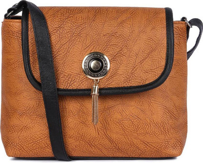 

REYAZ@JAIBUN Women Casual Brown PU Sling Bag
