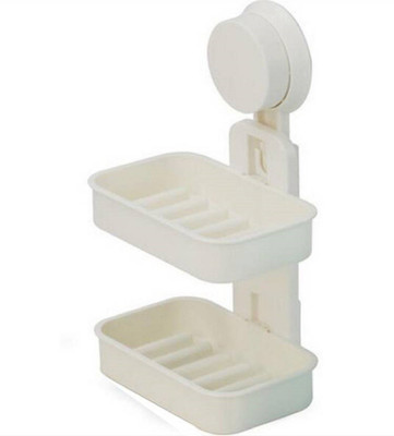 

Vmoni Double Layer Soap Box Suction Cup Holder Rack Bathroom Shower Soap Dish Hanging Tray Wall Holder Storage Holders (Number of Shelves-1) (W-Multi color)(Multicolor)