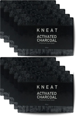 

KNEAT Activated Charcoal Premium Soap (Pack of 10)(1000 g, Pack of 10)