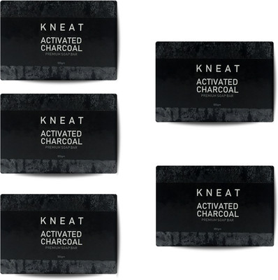 

KNEAT Activated Charcoal Soap (Pack of 5)(500 g, Pack of 5)