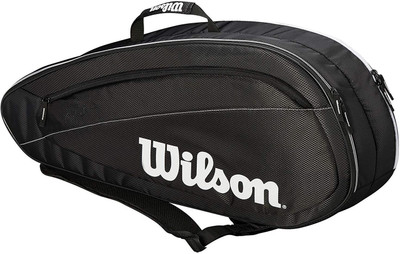 Wilson Federer Team 6 Pack Kitbag(Black, Kit Bag