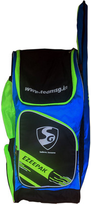 

SG Ezeepak Polyster Cricket Kit Bag (Navy Blue/Black/Floral Green)(Blue, Kit Bag)