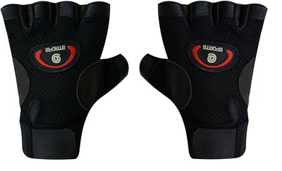 

Zahuu Power Leather Fitness Gloves,  Gym & Fitness Gloves (, Black