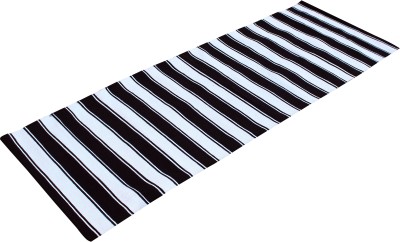 

Ryan Premium Stripes Cotton Yoga/Exercise Mat Black, White 3 mm Yoga Mat