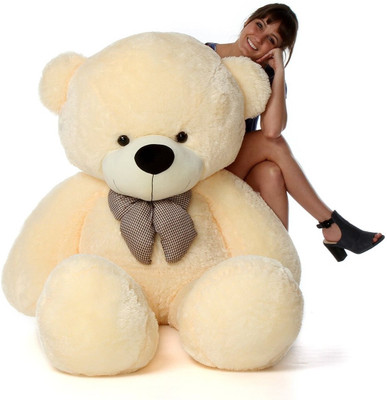 

Sprinkles Cute Cuddlebug Creem 152 Cm 5 feet Huggable And Loveable For Someone Special Teddy Bear - 152 cm(Creem)