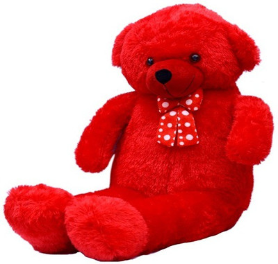 

NKS Teddy Bear 4 Feet Long Soft Cute Teddy Bear (Red) 120.92 cm - 120.92 cm(Red)