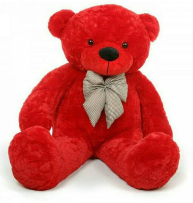 omex 3 Feet Stuffed Spongy Huggable Cute Teddy Bear - Red - 90 cm(Red)