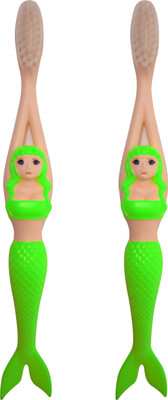 

INAAYA Set of 2 Pcs Mermaid Style Baby Toothbrush with Soft Bristles for Infants Toddlers Easy to Hold Soft Toothbrush(Pack of 2)