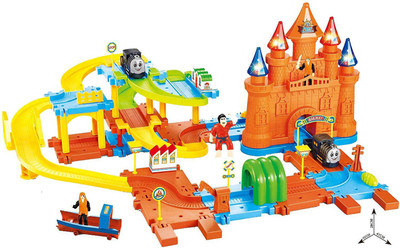 

Pacific Toys Pirates 27 Train Set with Upper and Lower Level Track, Multi Color(Multicolor)