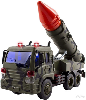 

Tako bell Kids Friction Powered Launcher Fighter Military Truck Toy with Lights and Sound(Multicolor)