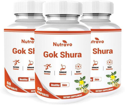 

Nutravo Gokshura with Maca Root Extract - 60 Capsules (Pack of 3)(180 g)