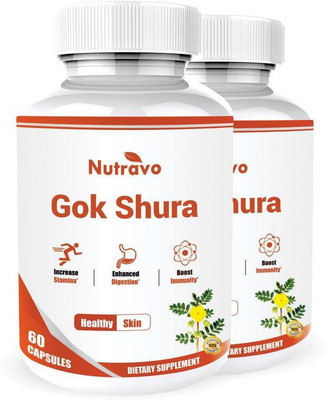 

Nutravo Gokshura with Maca Root Extract - 60 Capsules (Pack of 2)(120 g)