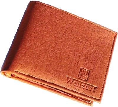 

Wenzest Men Tan Artificial Leather Wallet(10 Card Slots)