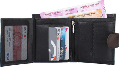 

JVoutfits Men Black Genuine Leather Wallet(11 Card Slots)