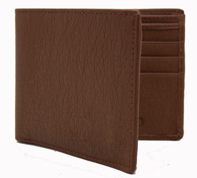 

MS Men Formal Brown Artificial Leather Wallet(10 Card Slots)