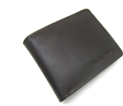 

Fiapa Men Casual Black Genuine Leather Wallet(7 Card Slots), Browen
