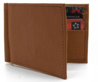 

MS Men Brown Artificial Leather Money Clip(6 Card Slots)