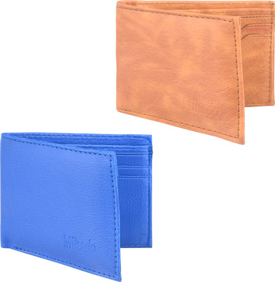 

Mikado Boys Casual Blue, Tan Artificial Leather Wallet(5 Card Slots), Multicolor