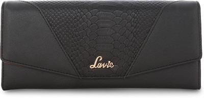 

Lavie Women Black Artificial Leather Wallet(4 Card Slots)