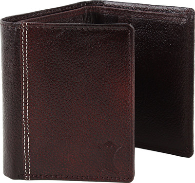 

creature Men Formal Brown Genuine Leather Wallet(5 Card Slots)