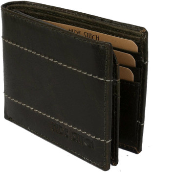 

Hidestitch Men Casual Black Genuine Leather Wallet(6 Card Slots), Brown-05