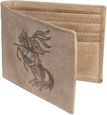 

NUKAICHAU Men Casual Beige Genuine Leather Wallet(8 Card Slots), Brown