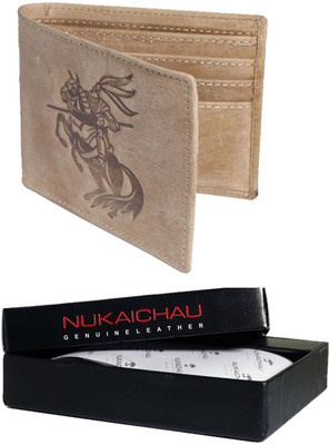 

Nukaichau Men Casual Khaki Genuine Leather Wallet(9 Card Slots)