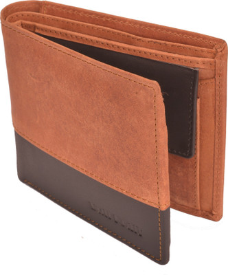 

Bull Kraft Men Tan, Black Genuine Leather Wallet(6 Card Slots), Black-09;tan-03