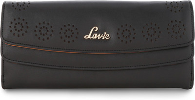 

Lavie Women Black Artificial Leather Wallet(10 Card Slots)