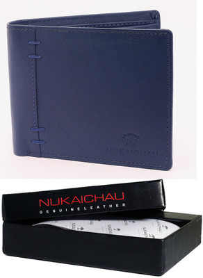 

Nukaichau Men Casual Blue Genuine Leather Wallet(9 Card Slots)