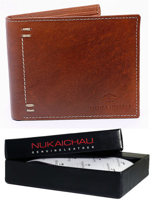 

Nukaichau Men Casual Brown Genuine Leather Wallet(9 Card Slots)