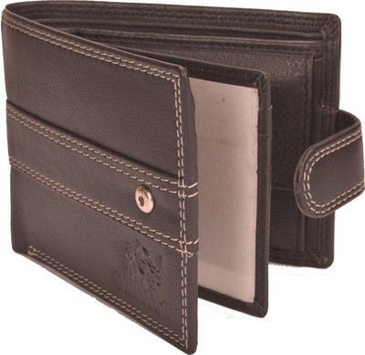 

Bull Kraft Men Black Genuine Leather Wallet(6 Card Slots), Black-09