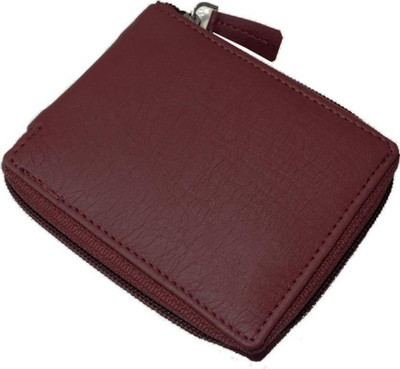 

Quetzal Men Formal Maroon Artificial Leather Wallet(3 Card Slots), Brown