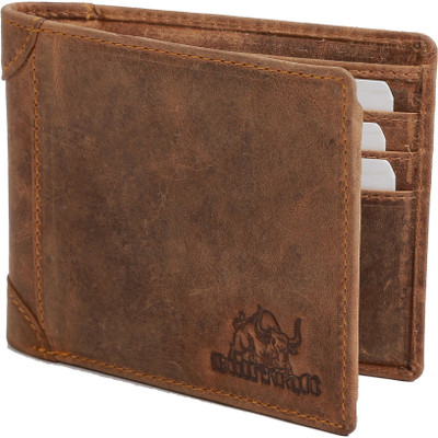 

Bull Kraft Men Brown Genuine Leather Wallet(7 Card Slots), Brown-05
