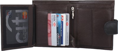 

JVoutfits Men Brown Genuine Leather Wallet(11 Card Slots)