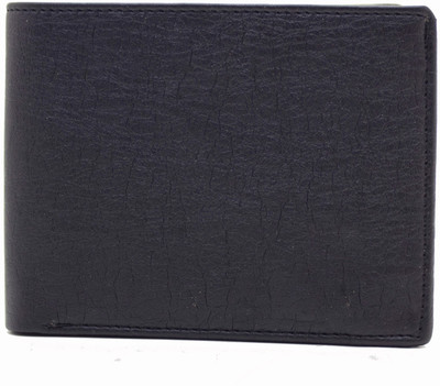 MS Men Casual Black Artificial Leather Wallet(10 Card Slots)