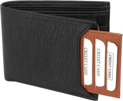 

beautylife Men Casual Black Artificial Leather Wallet(7 Card Slots)