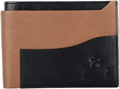 

KAIN Men Casual Black, Khaki Genuine Leather Wallet(6 Card Slots)