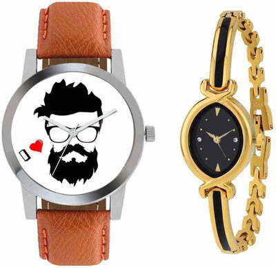 SPLAZOS Combo Presenting the Leather Strap And Formal Design For Men And Women-46 Watch - For Boys & Girls