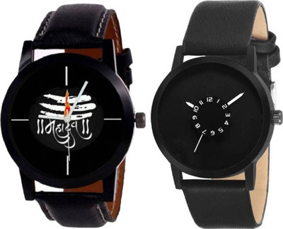 

Ismart Combo Pack 2 New Stylish Designer Leather Belt Watch For Boys & Girls OD-N12 Watch Watch - For Men