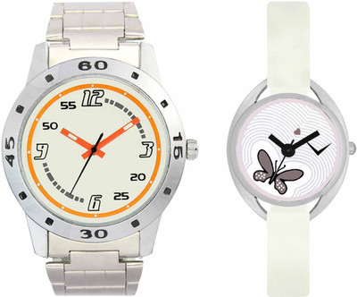 

VALENTIME VL04VT05 New Latest Stylish Designer Collection Leather Combo Couple Silver Metal bracelet Fancy Casual Best Offer Watch - For Men & Women