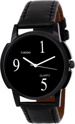 

Tarido TD1631NL01 Exclusive style All black watch in Genuine Leather Strap for man & boys Watch - For Men