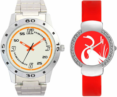 

VALENTIME VL04VT25 New Latest Stylish Designer Collection Leather Combo Couple Silver Metal bracelet Fancy Casual Best Offer Watch - For Men & Women