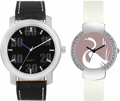 

VALENTIME VL39VT26 New Latest Stylish Designer Collection Leather Combo Couple Fancy Diamond Party Best Offer Watch - For Men & Women