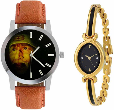 

SPLAZOS Combo Presenting the Leather Strap And Formal Design For Men And Women-141 Watch - For Boys & Girls