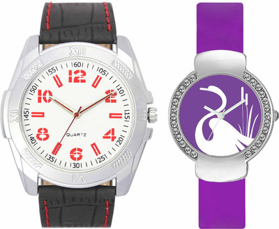 

VALENTIME VL29VT22 New Latest Stylish Designer Collection Leather Combo Couple Diamond Fancy Casual Best Offer Watch - For Men & Women