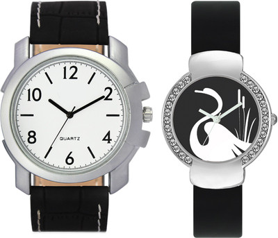 

VALENTIME VL12VT21 New Latest Stylish Designer Collection Leather Combo Couple Diamond Fancy Casual Best Offer Watch - For Men & Women